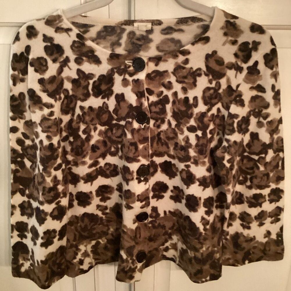 J. Crew 100% Merino Wool Cardigan Sz L Sweater